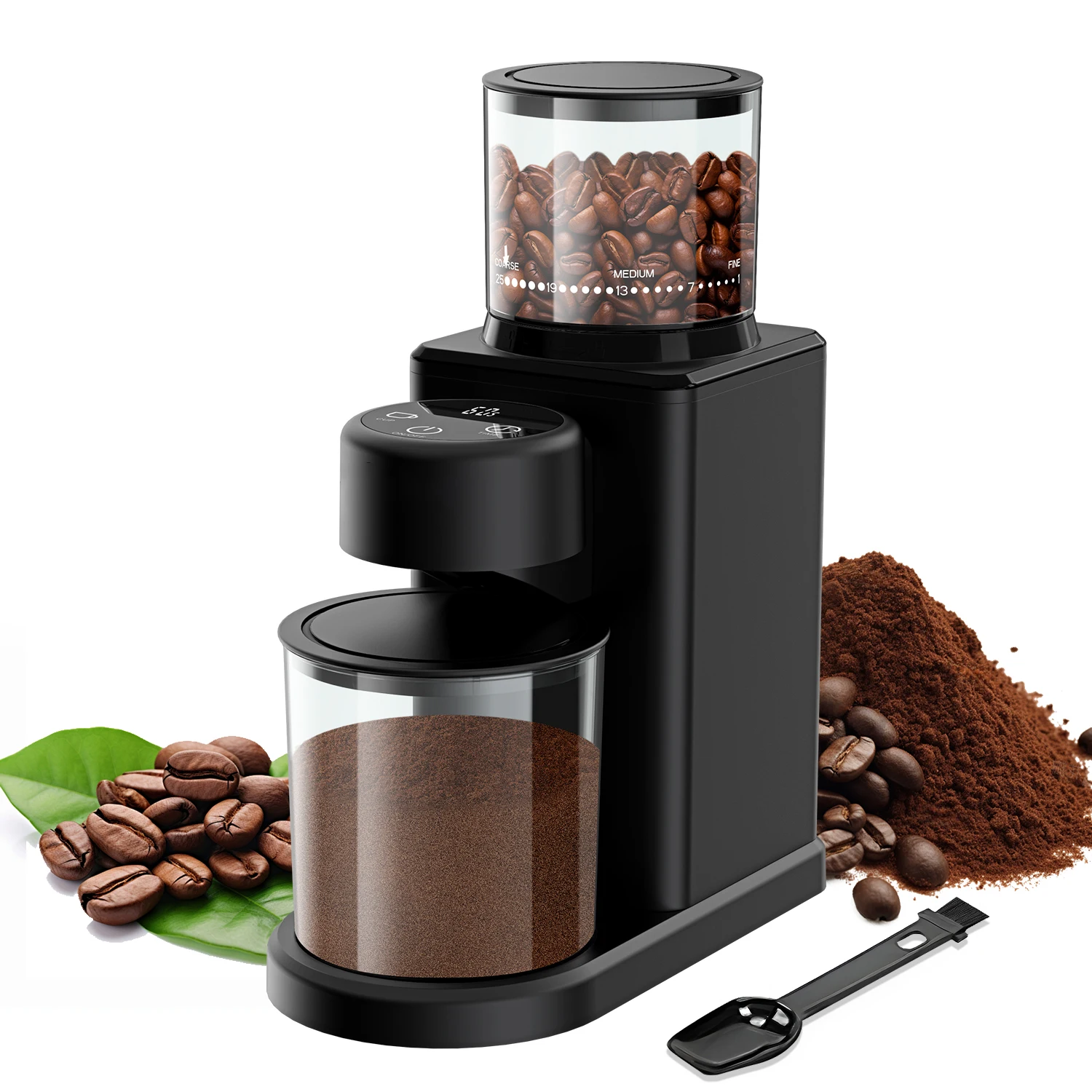 Grind Adjustable Cups Coffee Electric Bean (240v, Stainless Steel): Commercial Equipment - Commercial Use | 240V | 200W | Stainless steel