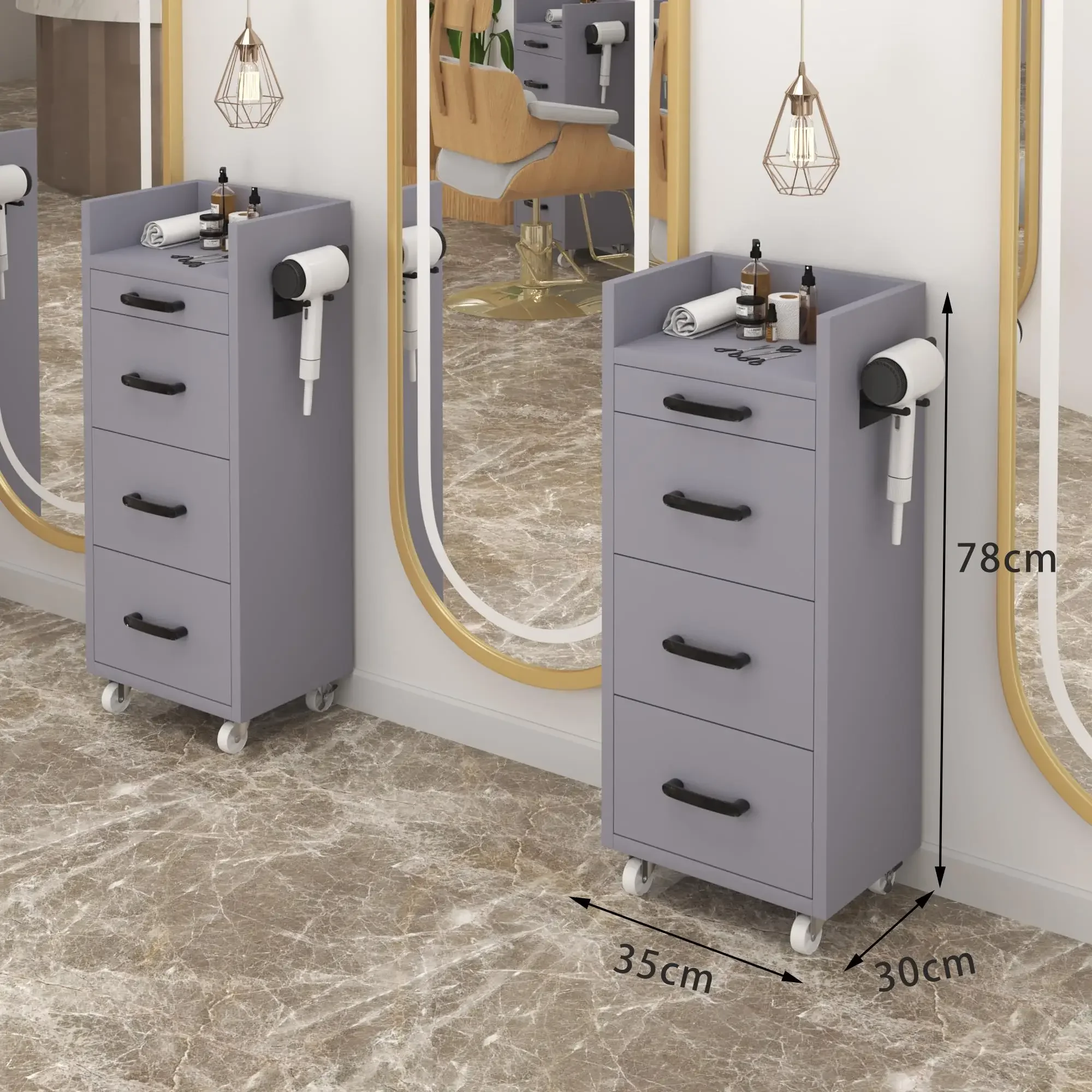 Hairdressing Carrello Metallo Barber Cabinet Salon (grep, Black) | Commercial Equipment | Commercial Use | black | Commercial Equipment