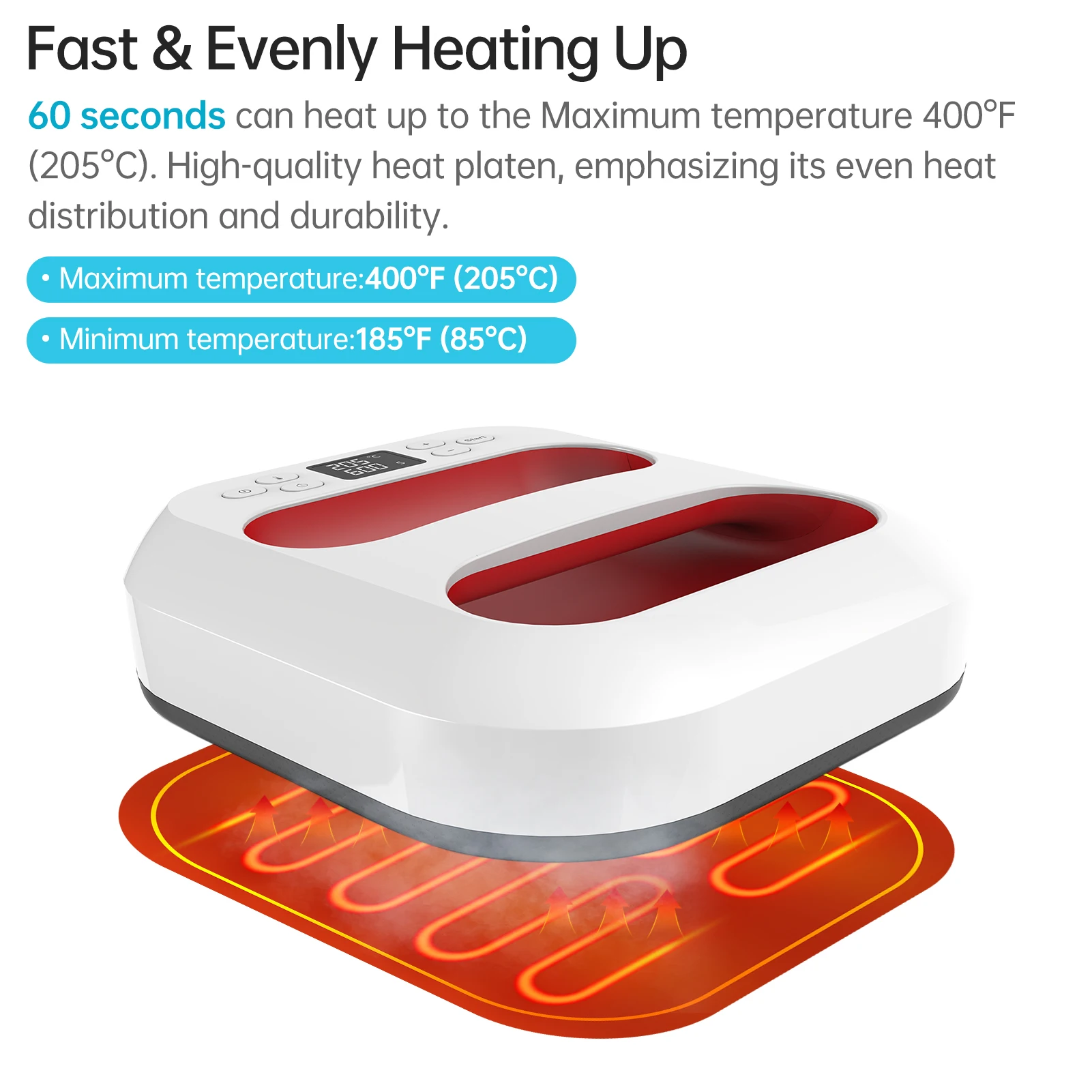 Heat Temperature Auto Handheld Press (110v, Primarily) - Commercial Equipment - Commercial Use | 110V | pressure | graphics - Image 7