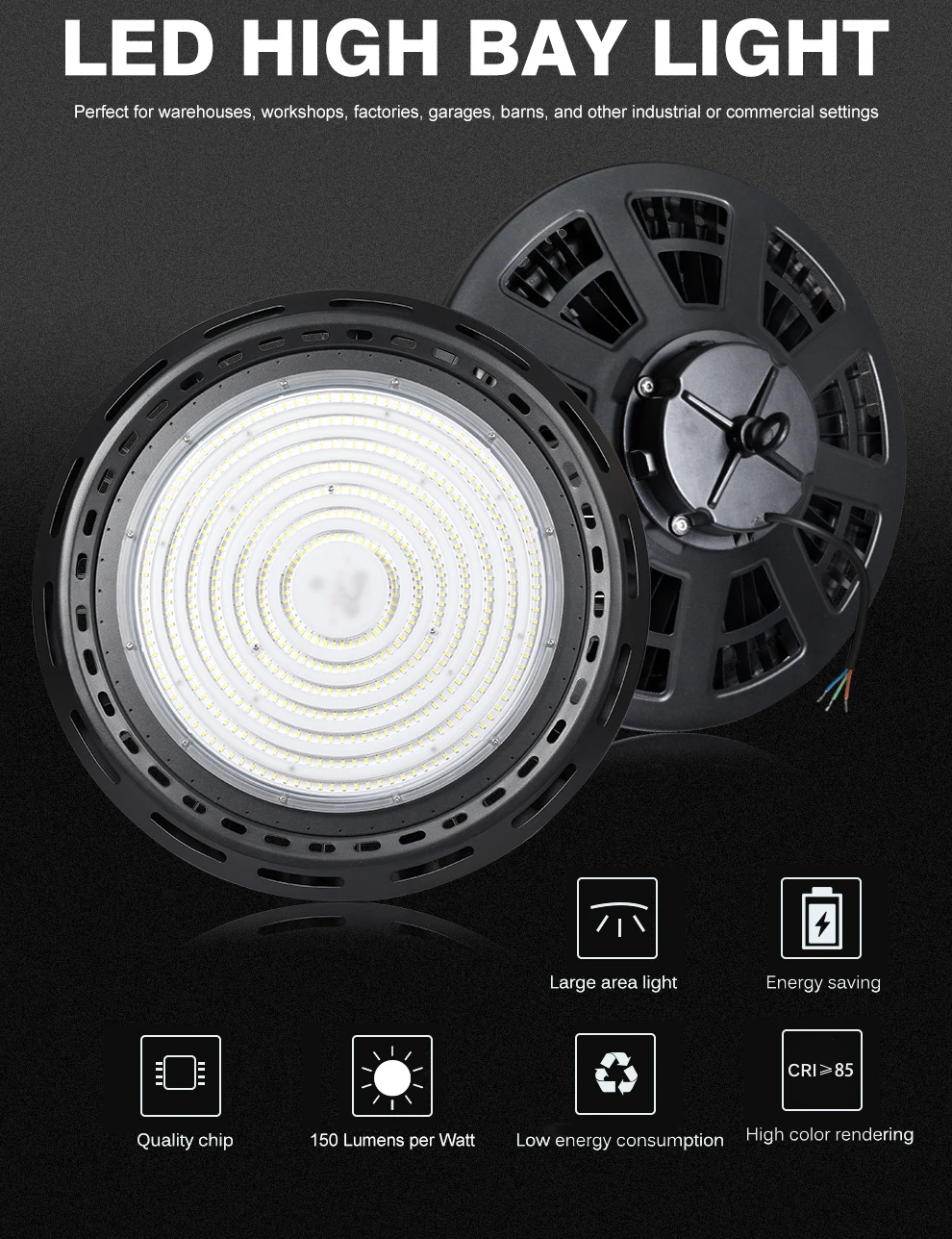 400w Bay Brightness Led Warehouses Ip65 (400w, 6000k) | Commercial Equipment | Commercial Use | 400W - Image 3