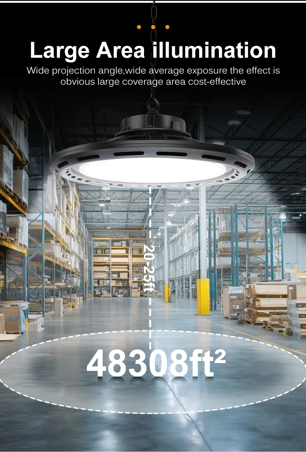 400w Bay Brightness Led Warehouses Ip65 (400w, 6000k) | Commercial Equipment | Commercial Use | 400W - Image 4