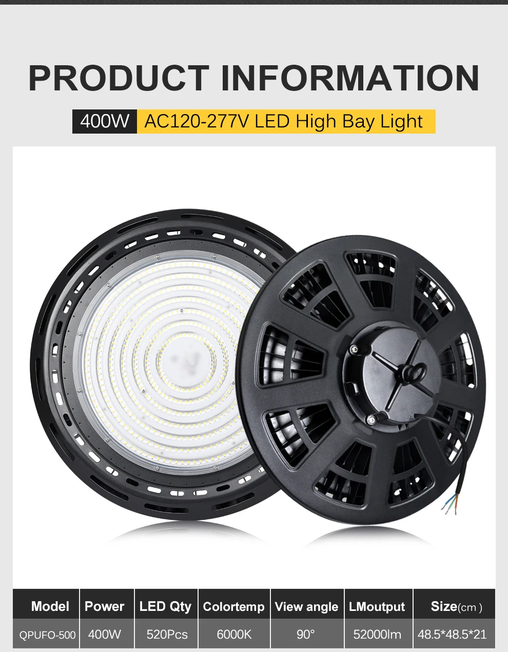 400w Bay Brightness Led Warehouses Ip65 (400w, 6000k) | Commercial Equipment | Commercial Use | 400W - Image 9