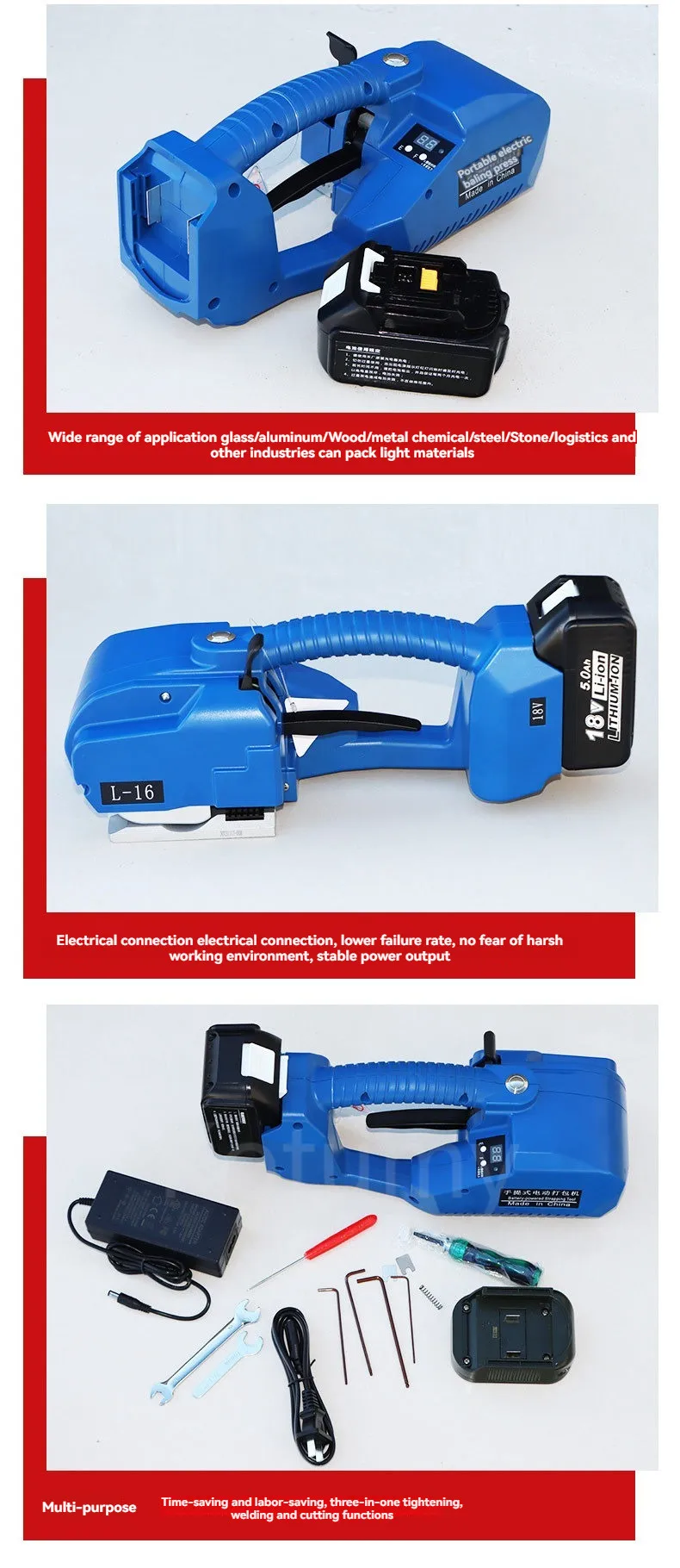 Plastic Baling Carton Automatic Desktop Strapping Fully - Commercial Equipment Unit For Commercial Use - Much | import | method | tnt/fedex/ups/dhl - Image 5