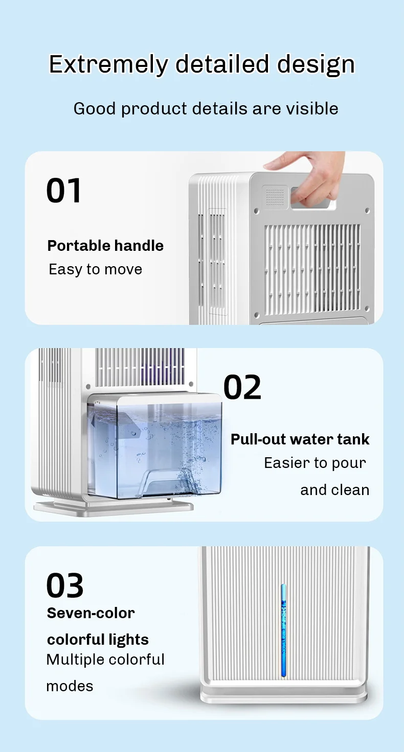 Bathroom Air Indoor Electric Dehumidifier Home (110v, Efficient) - Commercial Equipment For Commercial Use | 110V | 364mm | 45db - Image 10