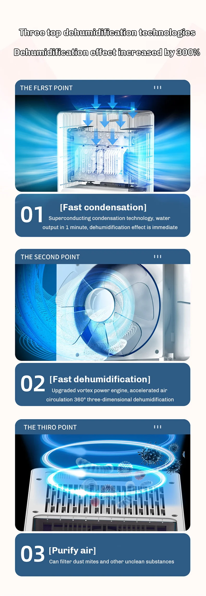 Bathroom Air Indoor Electric Dehumidifier Home (110v, Efficient) - Commercial Equipment For Commercial Use | 110V | 364mm | 45db - Image 4