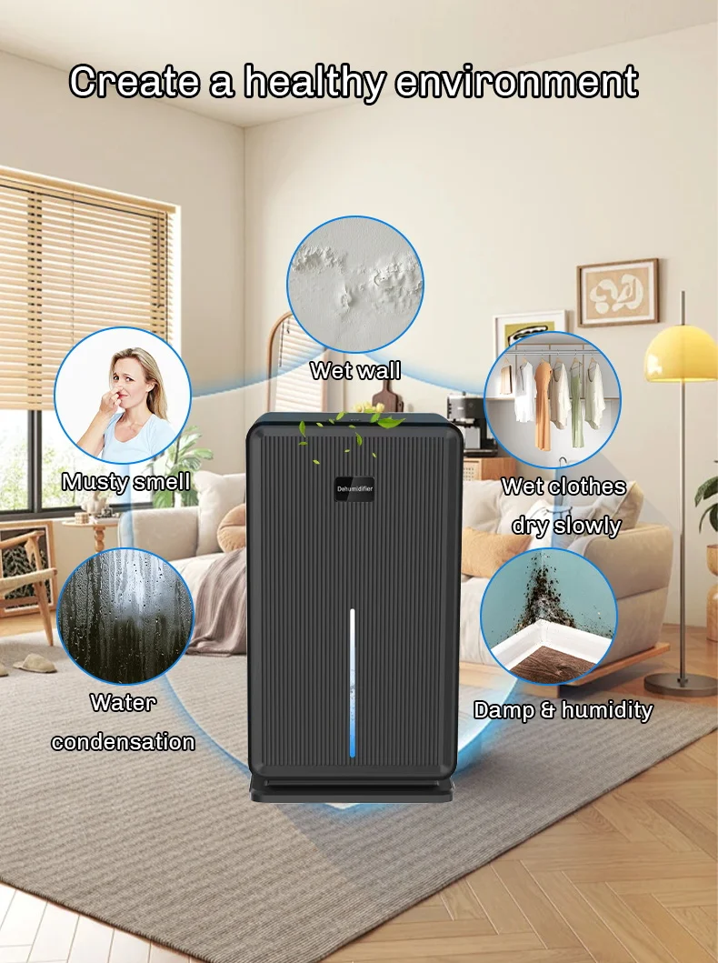 Bathroom Air Indoor Electric Dehumidifier Home (110v, Efficient) - Commercial Equipment For Commercial Use | 110V | 364mm | 45db - Image 9