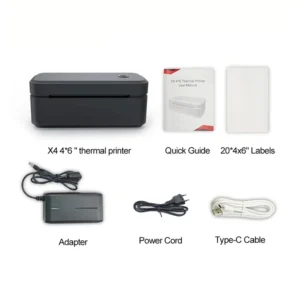 Portable Packages Marklife (x4white UK Plug, 500pcs Lable Paper) - Commercial Equipment For Commercial Use | X4Black US Plug | Paper Holder | X4white
