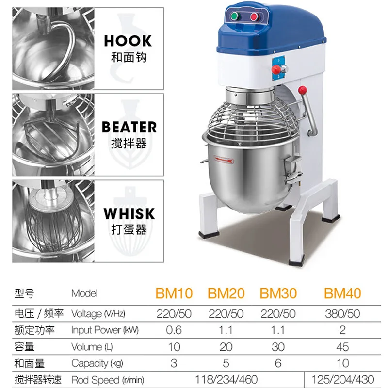 Dough Large-capacity Multifunctional Automatic Tabletop Fully Dual-action Mixer Dual-speed | TB5L | SSD20BP | Commercial Equipment - Image 15