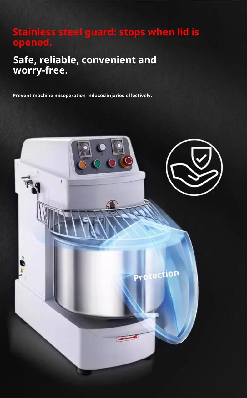 Dough Large-capacity Multifunctional Automatic Tabletop Fully Dual-action Mixer Dual-speed | TB5L | SSD20BP | Commercial Equipment - Image 9