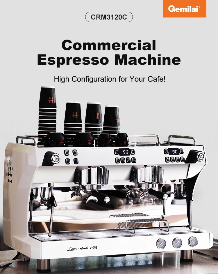 Two Groups Semi-automatic Espresso Crm3120c: Commercial Equipment Unit - Commercial Use - Rotary, N.w/g.w | 5.25L | 220V | 4200W - Image 2
