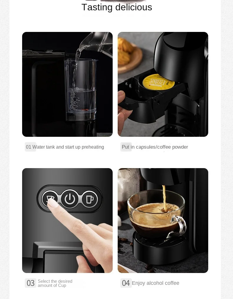 All-in-one Espresso Capsule Small Battery Power: Commercial Equipment Unit - Commercial Use - Exploring, Design | 0.6L | 220V | 1450W - Image 10