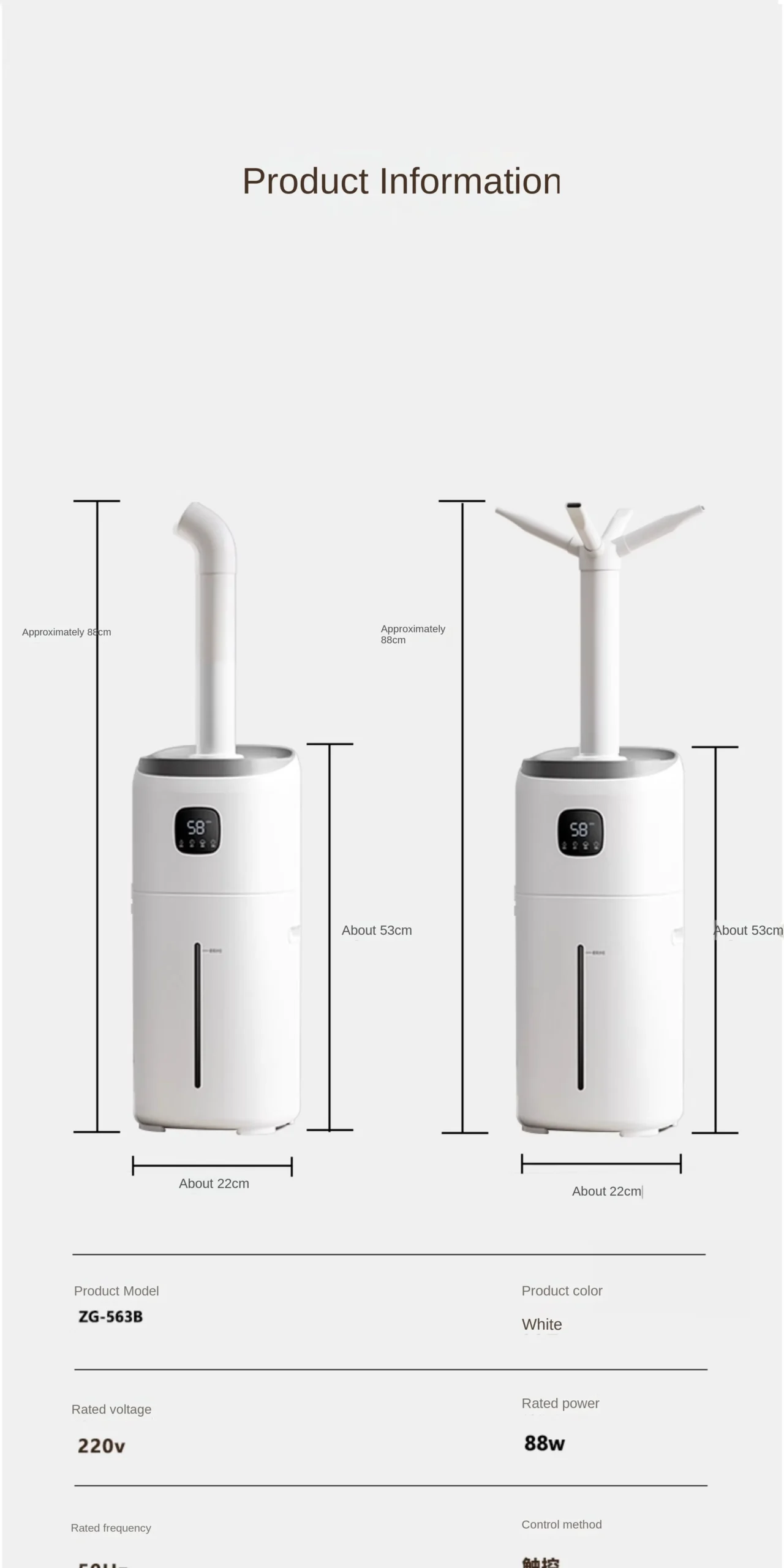 Humidifier Capacity Mist Energy White 15l Ultrasonic/cool (15l, Remote Control) - Commercial Equipment For Commercial Use | 15L | Touch | Commercial E - Image 15
