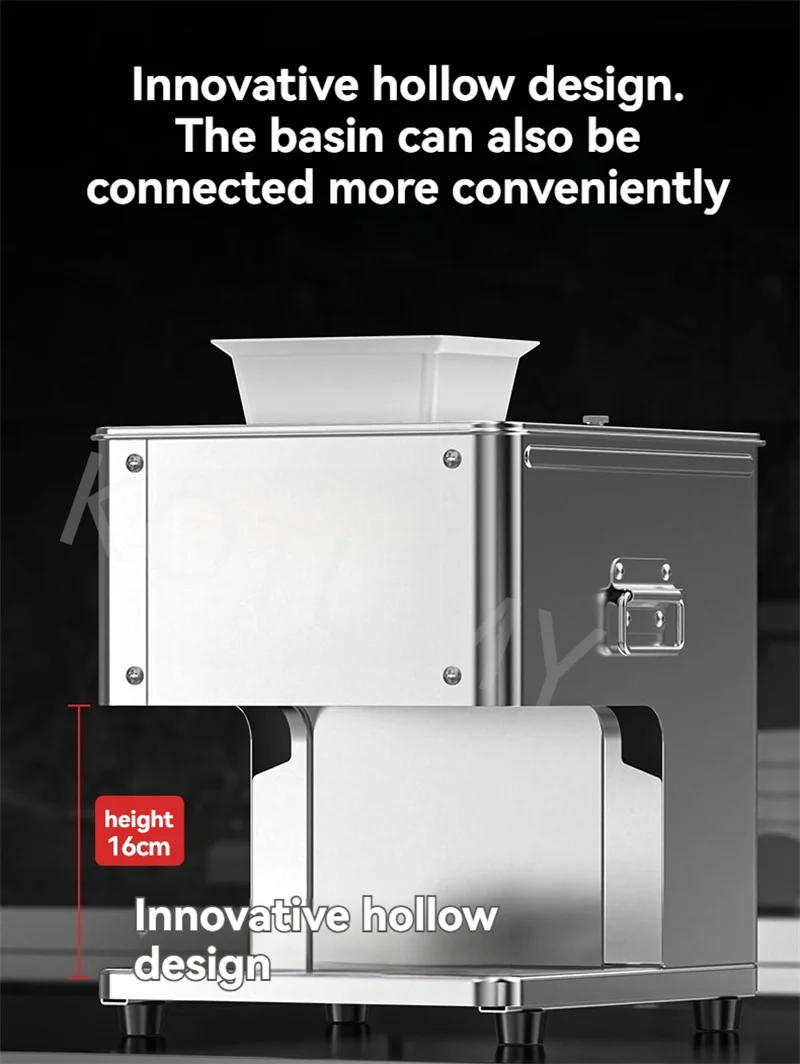 Meat Slicer Electric Shredding Fully Dicing Fresh (1200w, Stainless Steel): Commercial Equipment - Commercial Use | 220V | 1200W | Stainless steel - Image 8