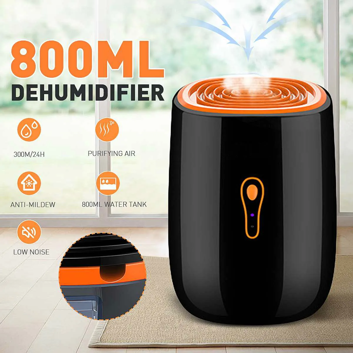 Dehumidifier 25w Noise Dryer Purification Cleaning (220v, Pipe) - Commercial Use - Commercial Equipment | 220V | color | voltage