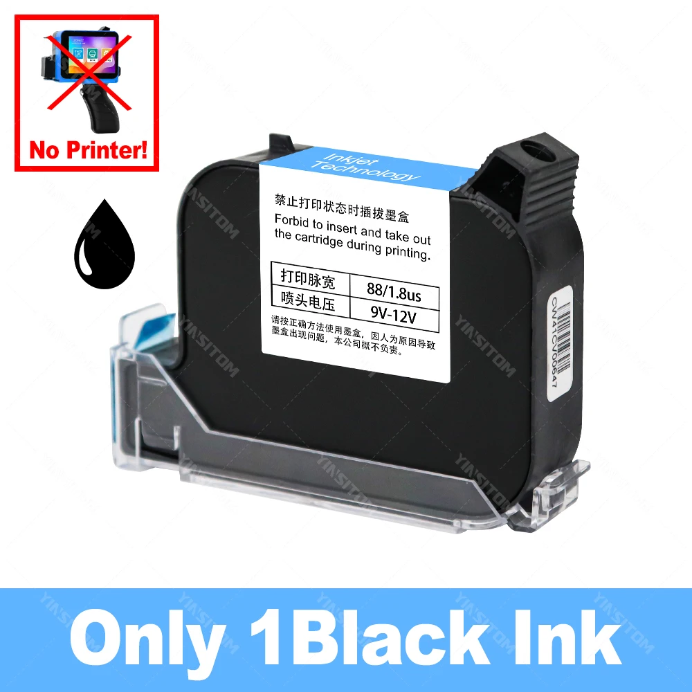 12.7mm Mini Date Inkjet Batch | Add 1BK ink | Only 1ink No Printer | Only 2ink No Printer | Printer Standard | Commercial Equipment