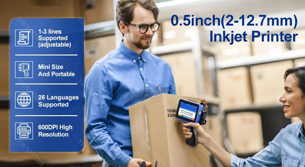 12.7mm Mini Date Inkjet Batch | Add 1BK ink | Only 1ink No Printer | Only 2ink No Printer | Printer Standard | Commercial Equipment - Image 2
