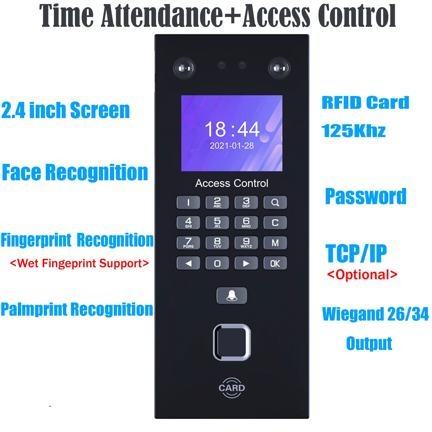 Attendance Integrated Central Access Recognition Intelligent Fingerprint Facial Machine Control | NX7-EM | Rface602S-EM - Image 12