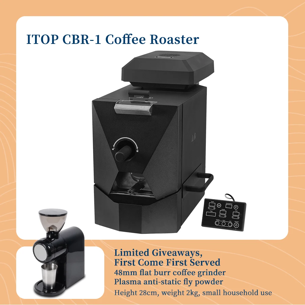 Itop Roaster Automatic Roasting Small Business (1000w, Timer) | Commercial Equipment | Commercial Use | 110V