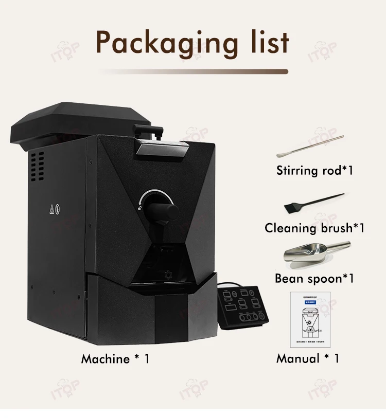 Itop Roaster Automatic Roasting Small Business (1000w, Timer) | Commercial Equipment | Commercial Use | 110V - Image 12