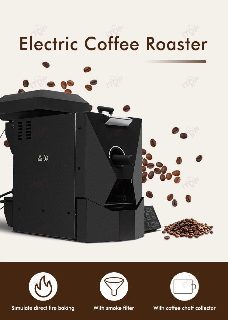 Itop Roaster Automatic Roasting Small Business (1000w, Timer) | Commercial Equipment | Commercial Use | 110V - Image 3