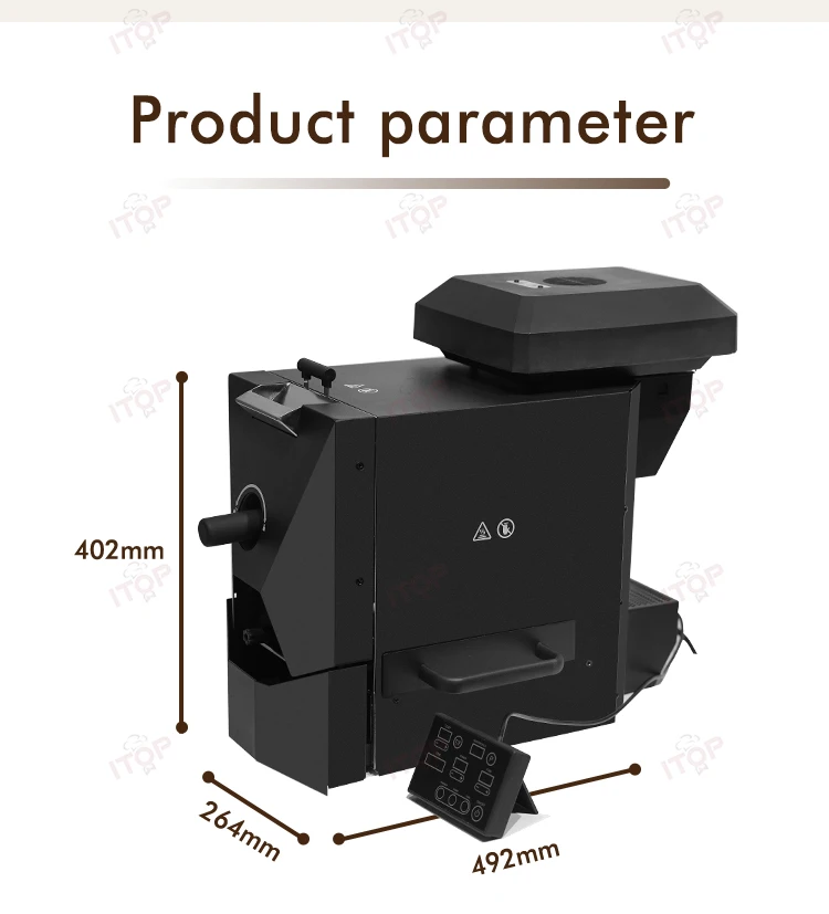 Itop Roaster Automatic Roasting Small Business (1000w, Timer) | Commercial Equipment | Commercial Use | 110V - Image 7