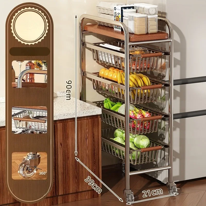 Kitchen Shelf Sliding Corner Rack Shelves (shooting, Lighting) | Commercial Equipment | Commercial Use | resolution