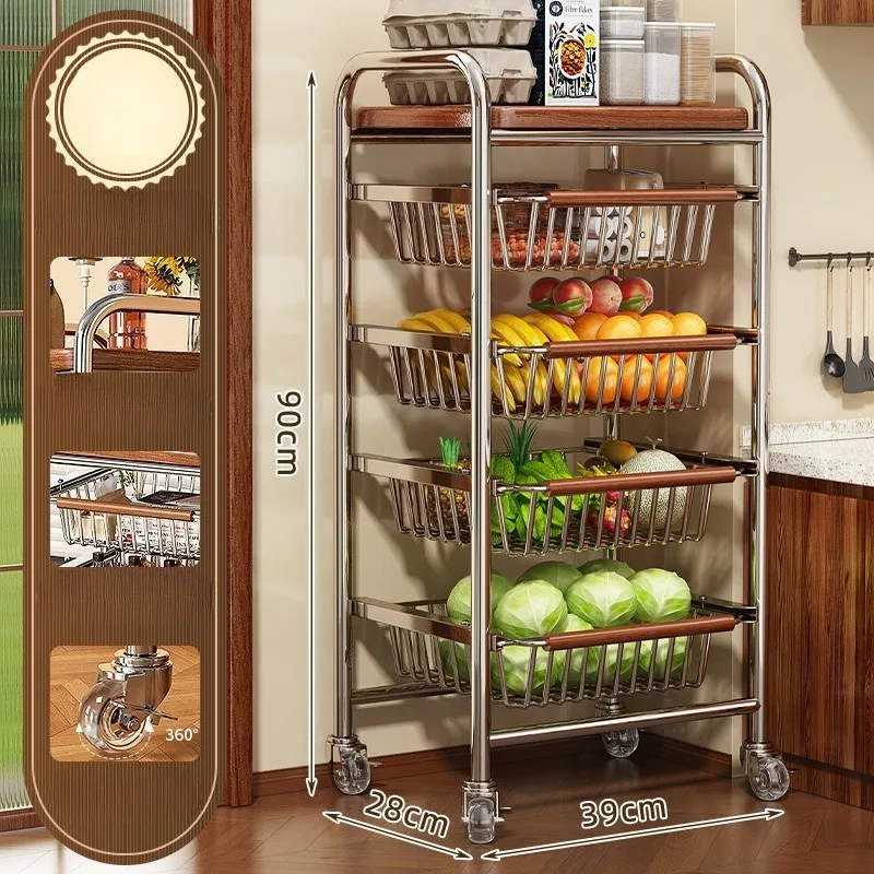 Kitchen Shelf Sliding Corner Rack Shelves (shooting, Lighting) | Commercial Equipment | Commercial Use | resolution - Image 9