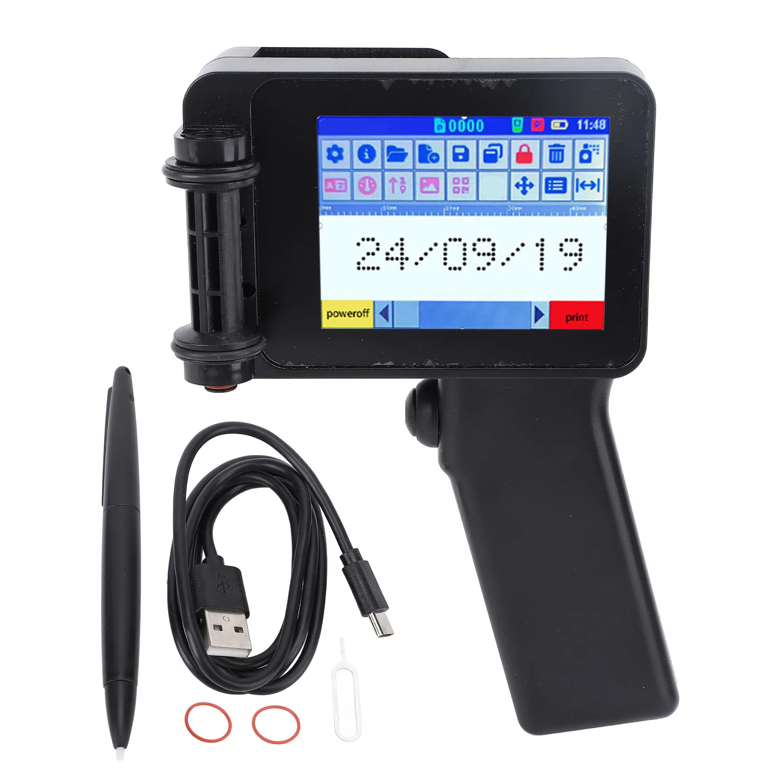 Led Touch Without Small Handheld Printer (text) - Commercial Equipment - Commercial Use | time | printed | mini | Commercial Equipment