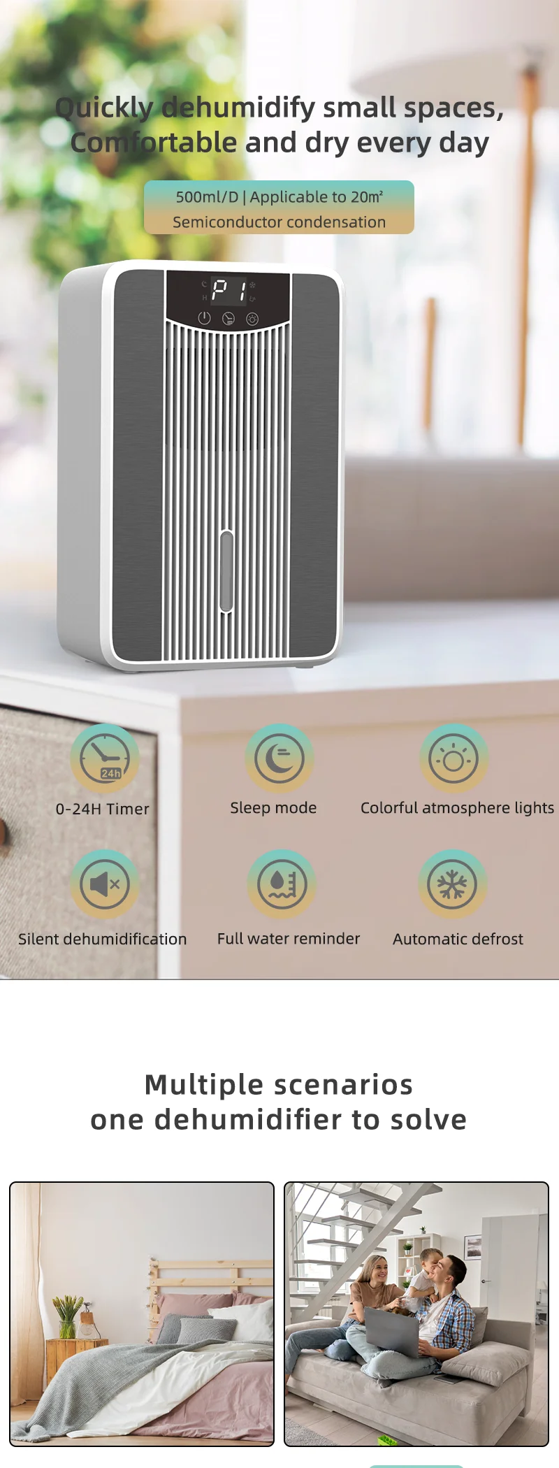 Lights Dehumidifier Capacity (au Plug, Timer) - Commercial Use - Commercial Equipment | EU Plug | WHITE | US Plug | Commercial Equipment - Image 2