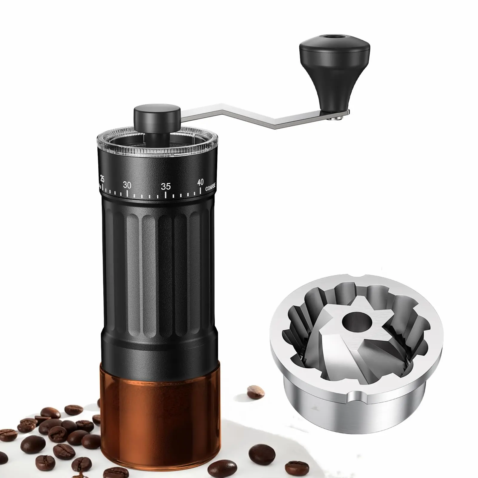 Manual Grinder Settings Steel Burr Capacity (stainless Steel, French) | Commercial Equipment | Commercial Use | Stainless steel