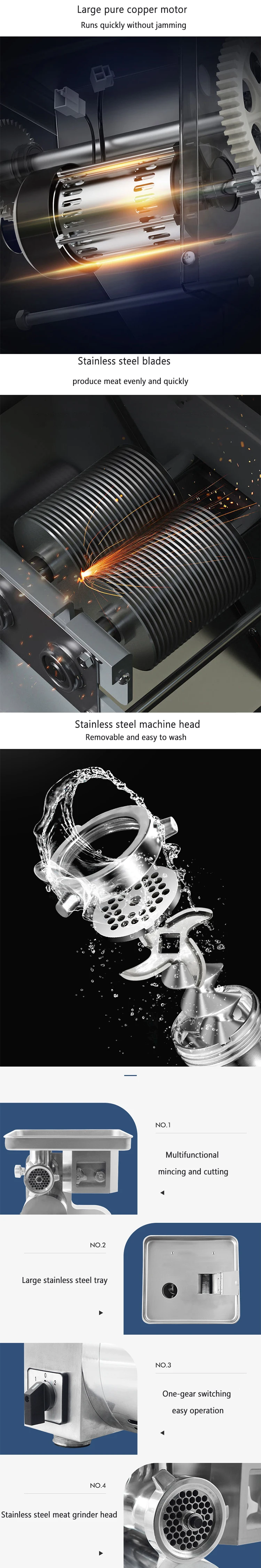Meat Purpose Automatic Cutting Grinder Home Electric (220v, Size) | Commercial Equipment | Commercial Use | 220V - Image 3