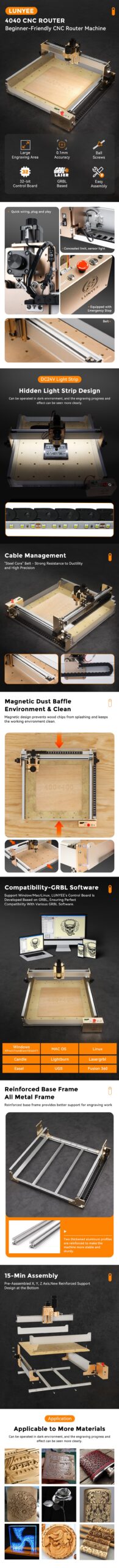 Metal Cutting Grbl Lunyee Cnc Pro (aluminum, Spindles) - Commercial Equipment - Commercial Use | Aluminum | x-axis | thicken - Image 8