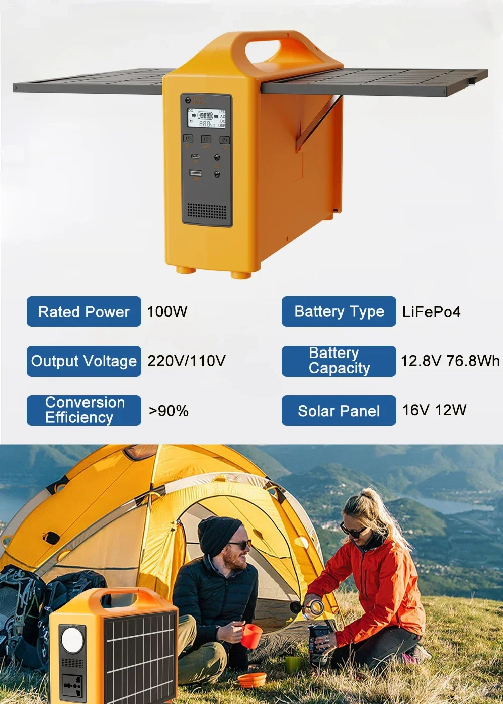 Mobile Solar Power 76.8wh (100w, 110v) - Commercial Equipment For Commercial Use | 110V | 100W | conversion - Image 3