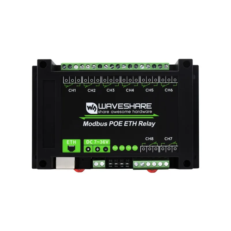 Modbus Poe 8-ch (and/or, Flash-on) - Commercial Equipment - Commercial Use | optocoupler | Drain Pump | rail-mount | Commercial Equipment