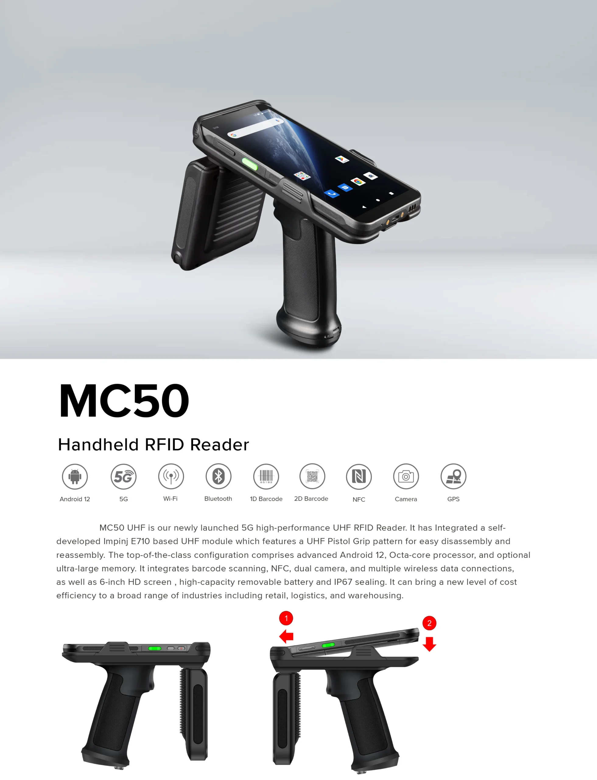 Code128 Rfid Handheld (received) - Commercial Equipment For Commercial Use | will | PDF417 | 2D Zebra | Commercial Equipment - Image 16