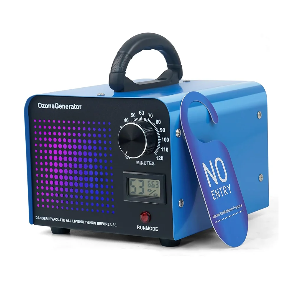 Home Basement Smoke Ozone 60000mg/h (60000mg/h, People) - Ozone Generator For Odor Control | 60000mg/h | 120V | Blue 60000mg