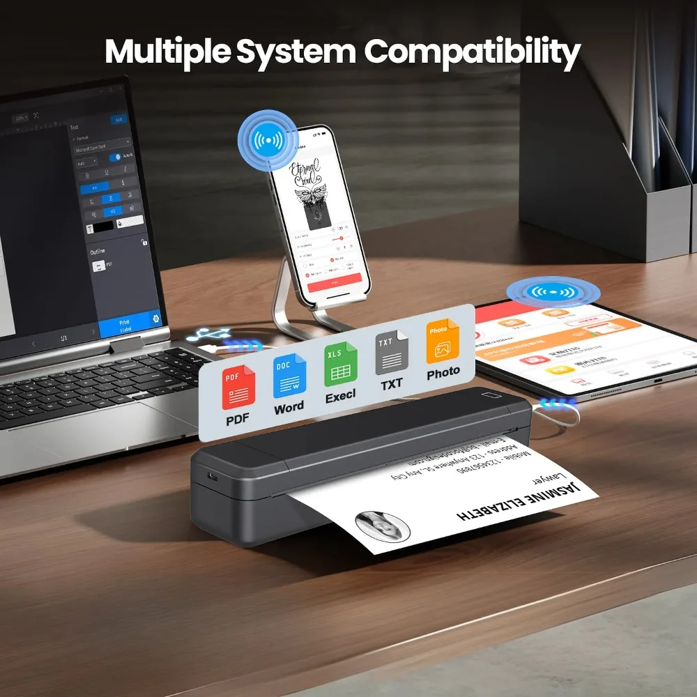 Office Android Printer Label (white) - Commercial Equipment For Commercial Use | White | Black | Commercial Equipment - Image 9