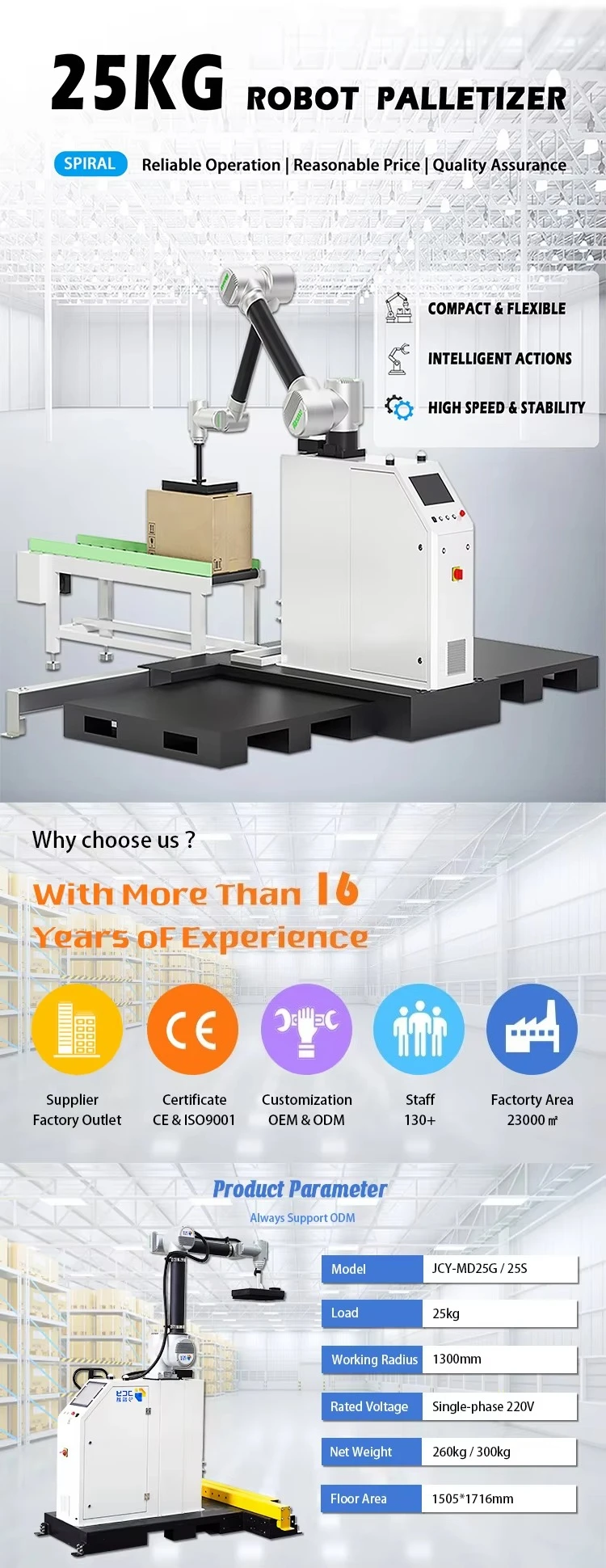 Picking Arm Collaborative Robotic Loading Handing Palletizer (2500w, 220v) | Commercial Equipment | Commercial Use | 220V - Image 2