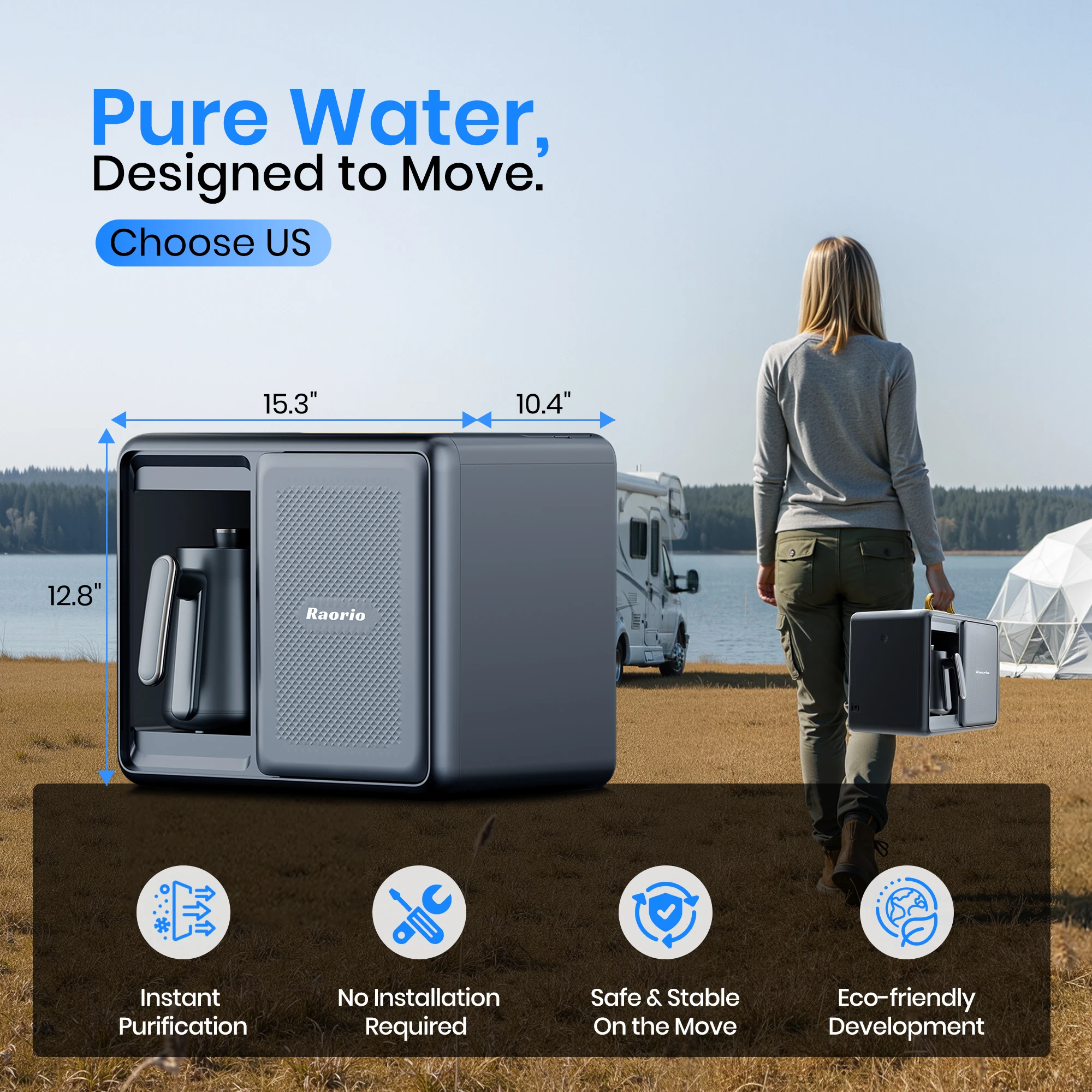 Portable Filter Water Reverse Purify Stage (4l, 110v) - Commercial Use - Commercial Equipment | 4L | 110V | 842W