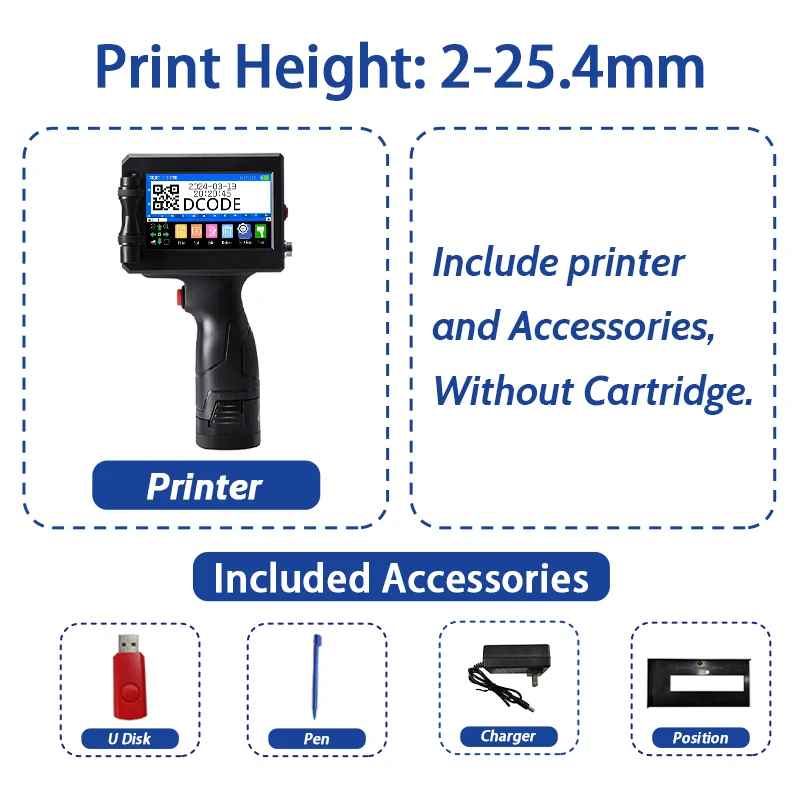 Printer Barcode Dcode 12.7/25.4mm Handheld (weight, 2-5mm) - Commercial Use - Commercial Equipment | only | 700g | hold | Commercial Equipment - Image 14
