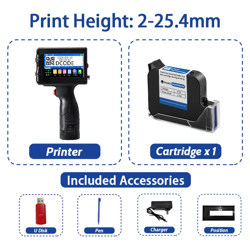 Printer Barcode Dcode 12.7/25.4mm Handheld (weight, 2-5mm) - Commercial Use - Commercial Equipment | only | 700g | hold | Commercial Equipment - Image 17