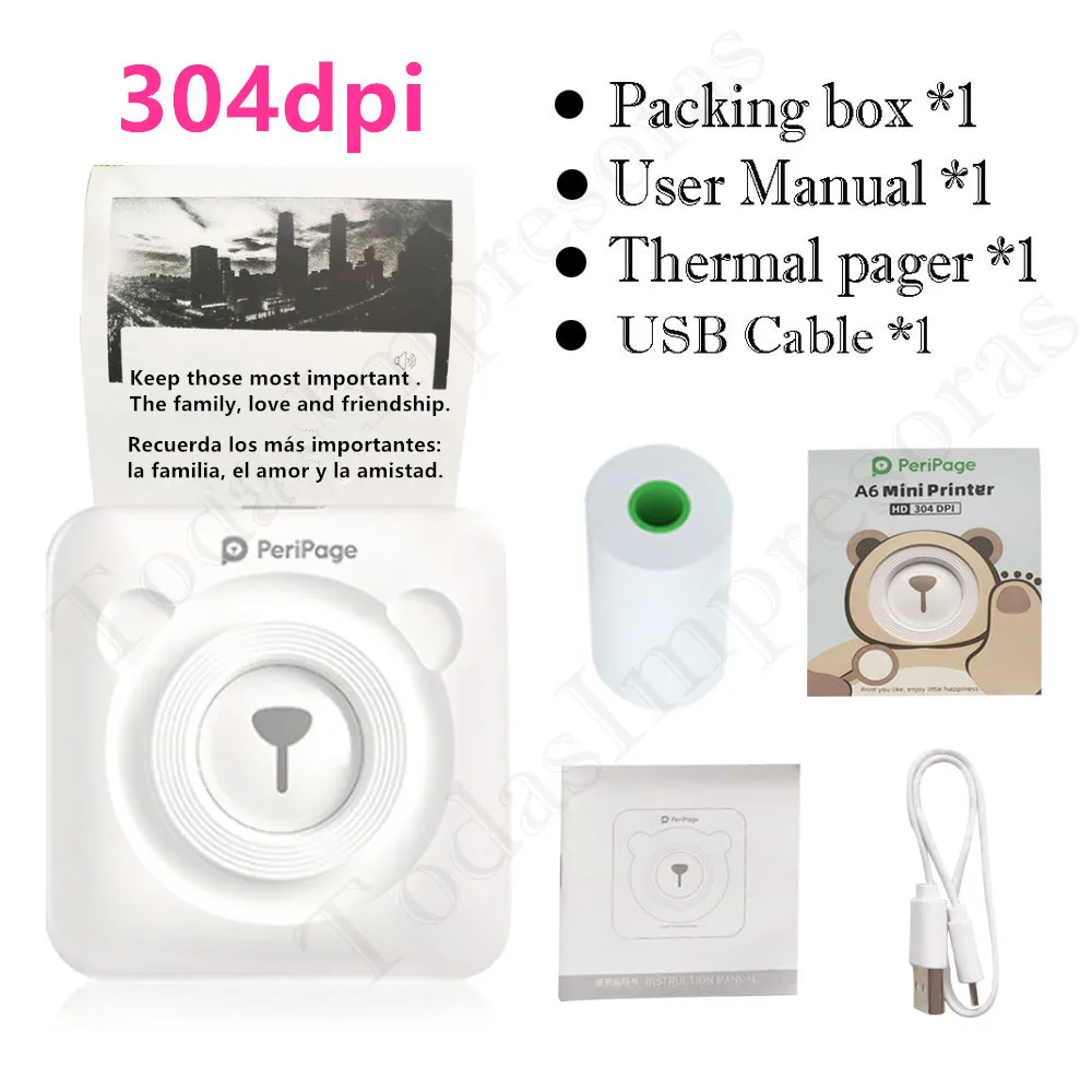 Printer Pocket Peripage (both, Dear) - Commercial Equipment For Commercial Use | weight | 0.16kg8.packing | data | Commercial Equipment