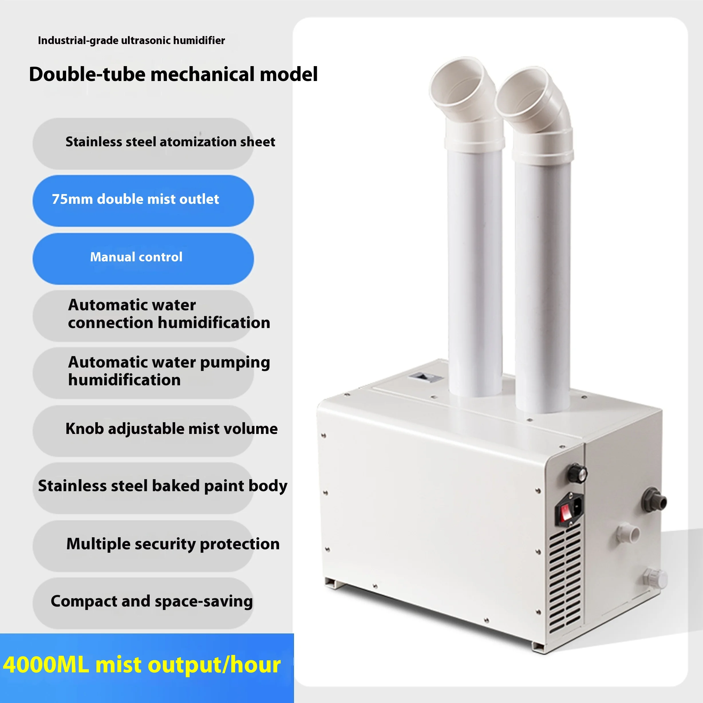 Humidifier Spray Volume Workshop Cold | 220V | 500W | Stainless Steel | 6000ML Mechanical | 10000ML Intelligent | 4000ML Mechanical