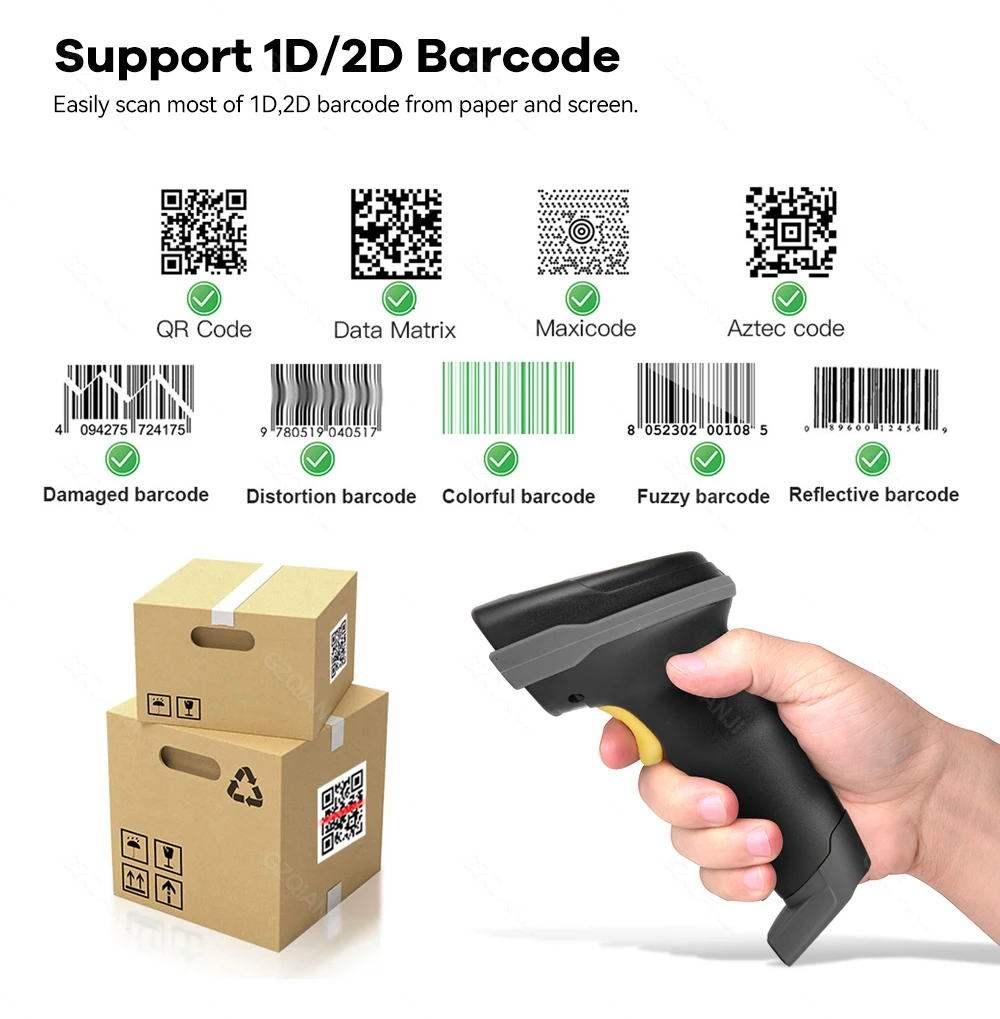 Scanner 3-in-1 Logistics (interface): Commercial Equipment - Commercial Use | 2000pcs | bluetooth/ | mode | Commercial Equipment - Image 3