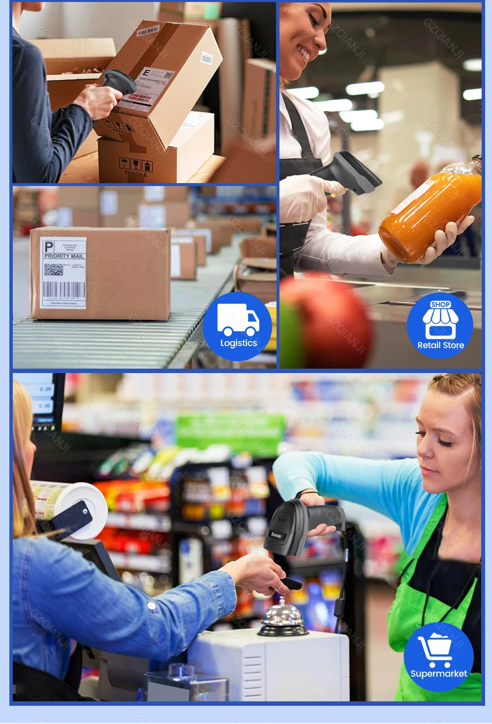 Scanner 3-in-1 Logistics (interface): Commercial Equipment - Commercial Use | 2000pcs | bluetooth/ | mode | Commercial Equipment - Image 6