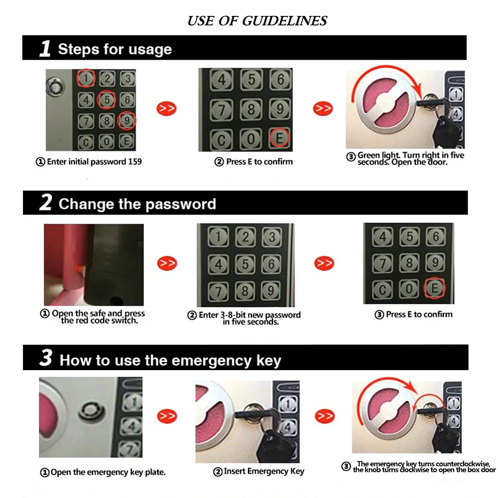 Security Steel Electronic Lock Box Home Digital (construction, Protect) - Commercial Equipment - Commercial Use | accommodate | carefully | rotary - Image 12