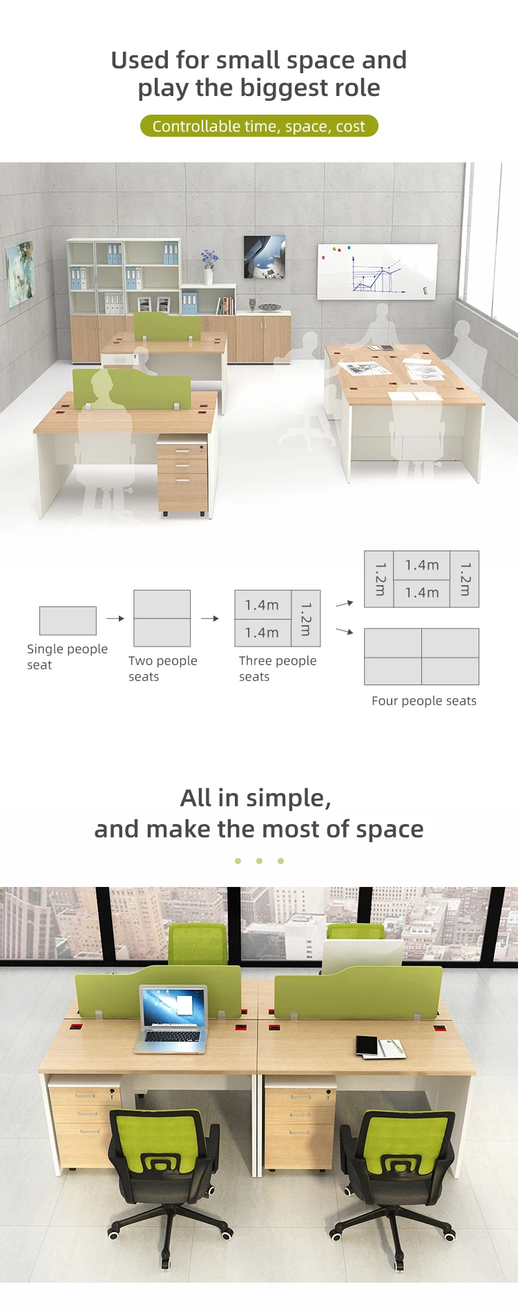 Simple Workstation Office Staff Computer (moveable, Stylish) - Commercial Equipment For Commercial Use | left | moveable | mail | Commercial Equipment - Image 3