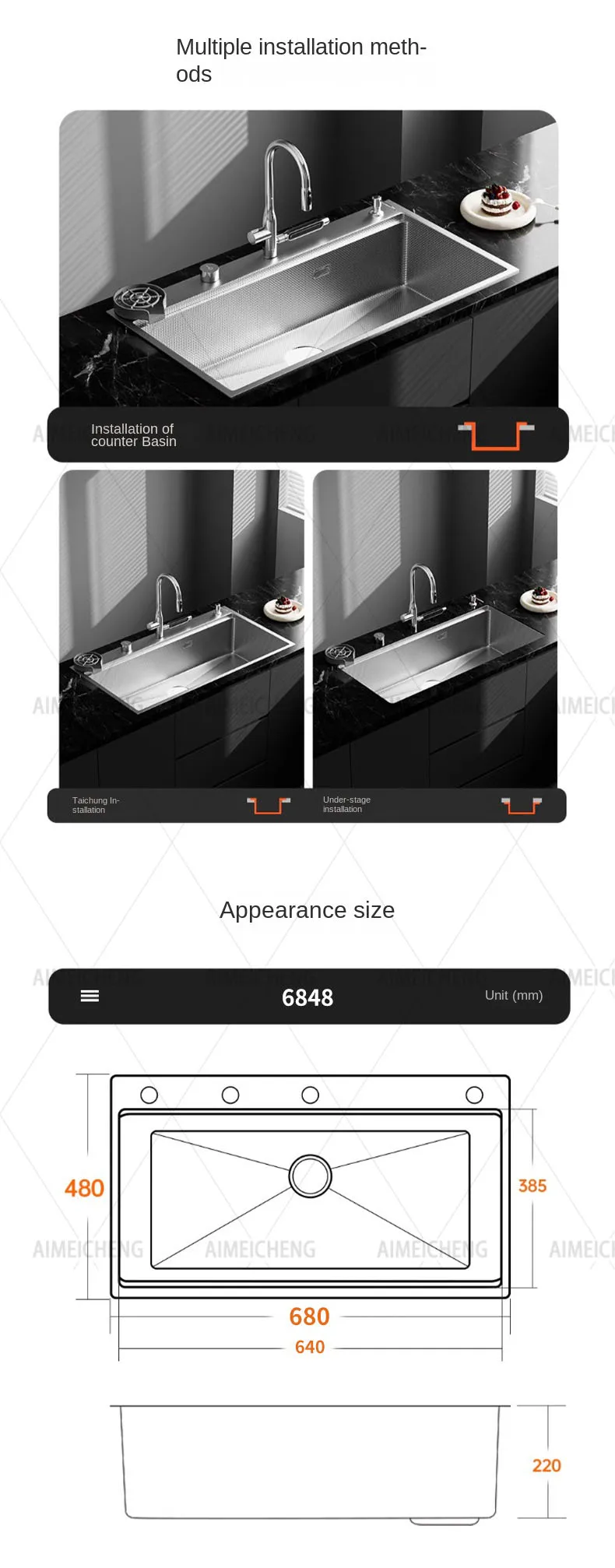 Sink Dishwasher-compatible Stainless Large Bowl Kitchen Finish (stainless Steel, Help): Commercial Equipment - Commercial Use | Stainless steel | befo - Image 22