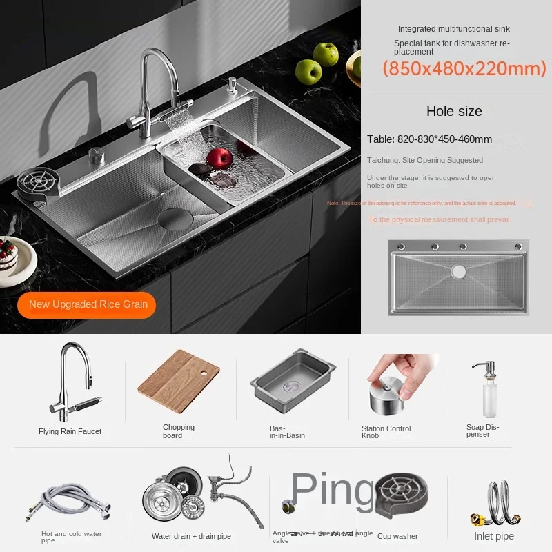 Sink Dishwasher-compatible Stainless Large Bowl Kitchen Finish (stainless Steel, Help): Commercial Equipment - Commercial Use | Stainless steel | befo - Image 32