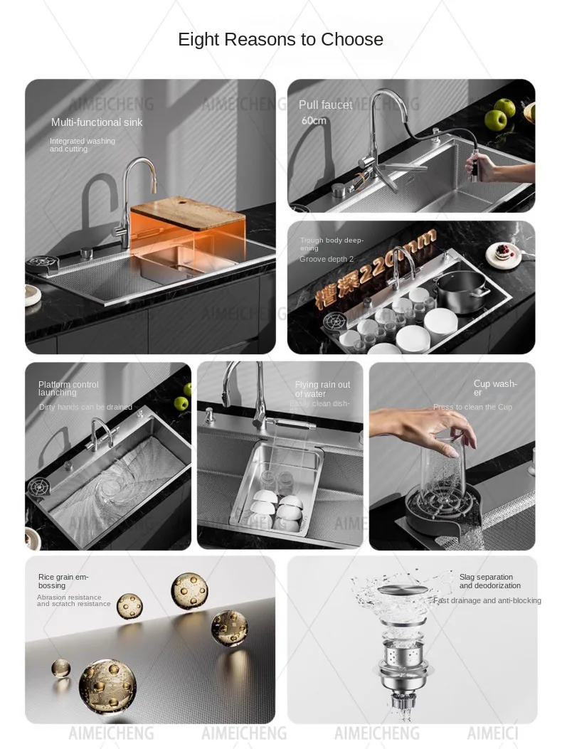 Sink Dishwasher-compatible Stainless Large Bowl Kitchen Finish (stainless Steel, Help): Commercial Equipment - Commercial Use | Stainless steel | befo - Image 4